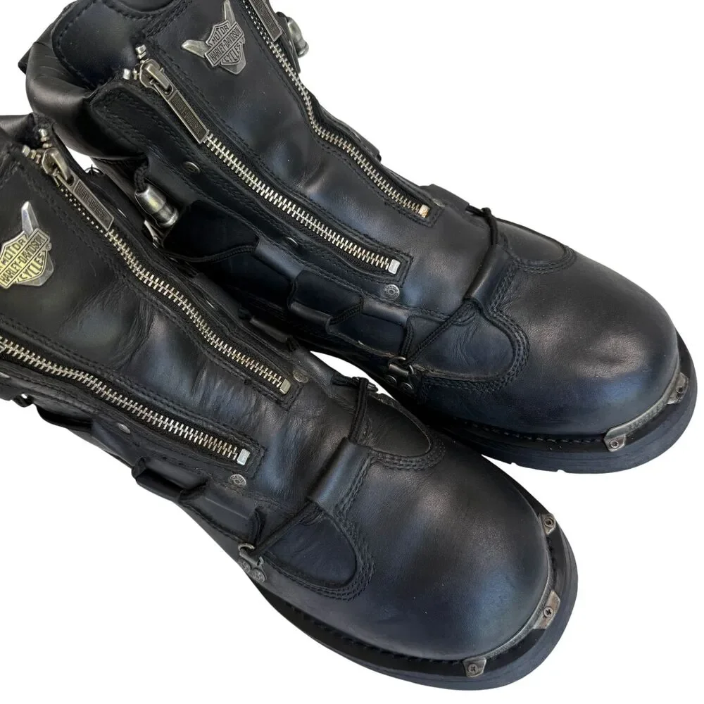 Harley-Davidson Brake Light Flash Men's Black Motorcycle Riding Boot Size 14M